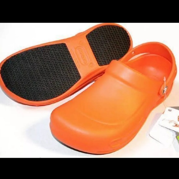 orange bistro crocs